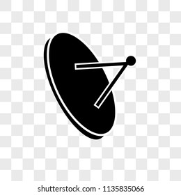 Icono de vector de antena parabólica sobre fondo transparente, icono de antena parabólica