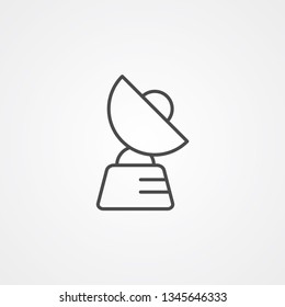 Satellite dish vector icon sign symbol