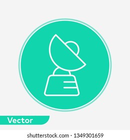 Satellite dish vector icon sign symbol