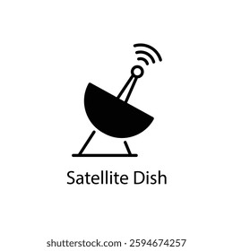 Satellite Dish vector icon stock illustration