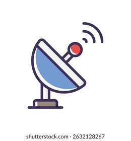 Satellite Dish vector icon stock illustration