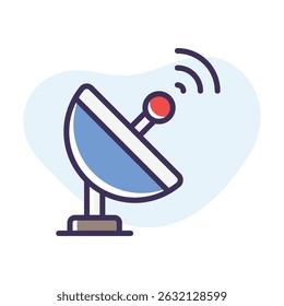 Satellite Dish vector icon stock illustration