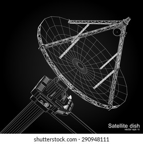 Satellite dish , vector illustration