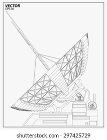 Satellite dish , vector illustration