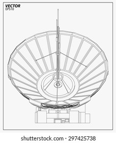 Satellite dish , vector illustration