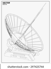 Satellite dish , vector illustration