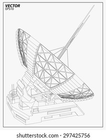 Satellite dish , vector illustration