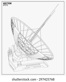 Satellite dish , vector illustration