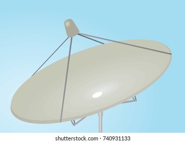 Satellite dish. vector illustration