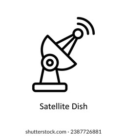 Satellitenbild, Vektorgrafik Design-Illustration. Symbol auf weißem Hintergrund EPS10-Datei