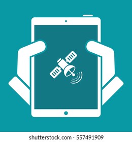 Satellite dish - Vector web icon