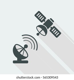 Satellite dish - Vector web icon