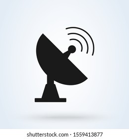 satellite dishe. Simple vector modern icon design illustration.