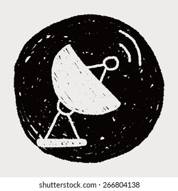 Satellite doodle drawing