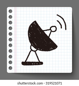 Satellite doodle drawing
