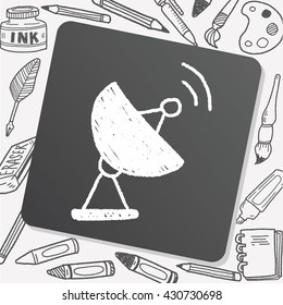 Satellite doodle drawing
