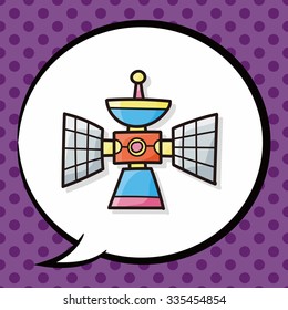 satellite doodle, speech bubble