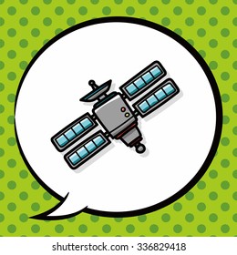 satellite doodle, speech bubble