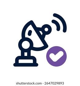satellite duotone icon. Sleek and modern vector icon for websites, mobile apps, marketing materials, and corporate design. Fully scalable and ready to use.