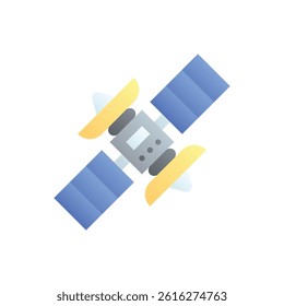 Satellite. Editable vector icon, coloured.