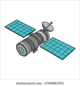Satellite emitting data signal vector