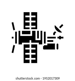 satellite equipment line icon vector. satellite equipment sign. isolated contour symbol black illustration