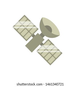 satellite flat icon, vector illustration