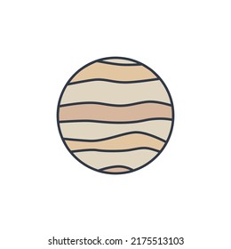 Satellite Ganumede icon. High quality coloured vector illustration.