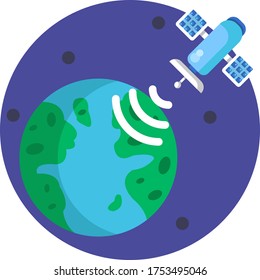 Satellite globe location navigation icon