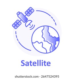 Satellite, GPS Signal, Space Communication, Earth Orbit, Global Network, Satellite Icon, Transmission Signal, Satellite Map, Earth Tracking, Signal Locator Vector