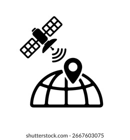 Satellite (GPS) vector icon illustration