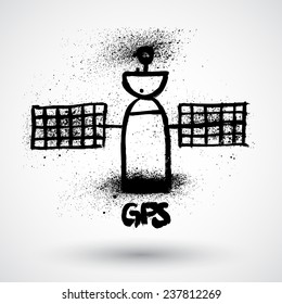 Satellite grunge icon