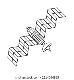 Satellite. Hand drawn vector illustration.