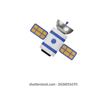 satellite icon 3d illustration render