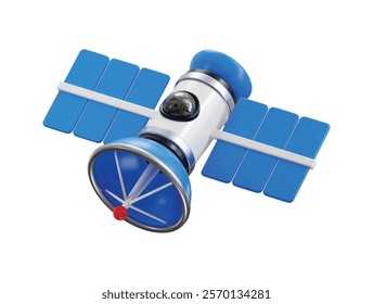 Satellite icon 3d render concept of antenna satellite router icon vector illustration