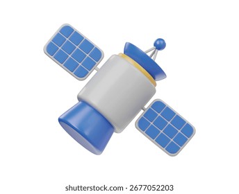 Satellite icon 3d render illustration