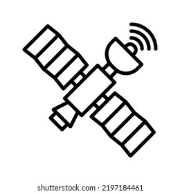 Icono de satélite.  señal de difusión. ilustración vectorial