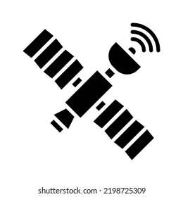 Icono de satélite.  señal de difusión. ilustración vectorial