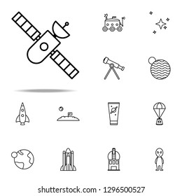 satellite icon. Cartooning space icons universal set for web and mobile