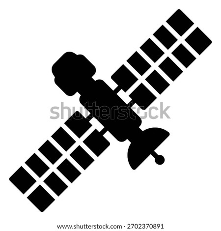 Satellite icon for communication and data transmission through space