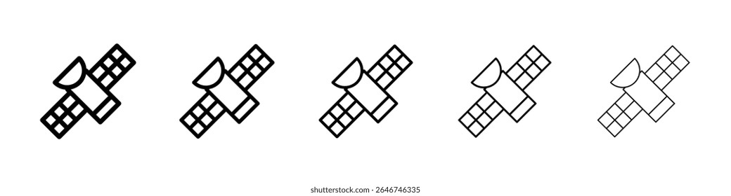 Conceito de ícone de satélite. design gráfico, logotipo, Web, UI.