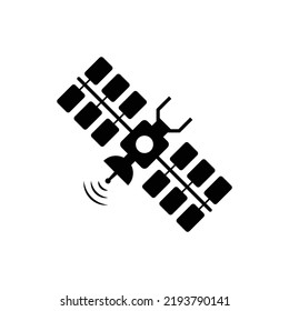 Satellite icon design, broadcast, radar, receiver, illustration symbol sign, isolated on white background.
