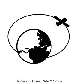 satellite icon design. communication technology sign and symbol.