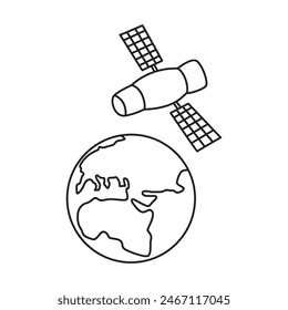 diseño de iconos de satélite. símbolo y señal de tecnología de comunicación.