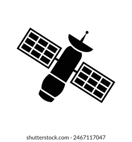 satellite icon design. communication technology sign and symbol.