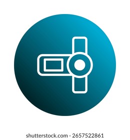 Design de ícone de satélite representando comunicação global e tecnologia em uma ilustração vetorial moderna e elegante