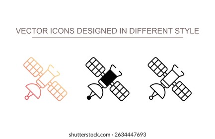 Satellite icon design with white background stock illustration