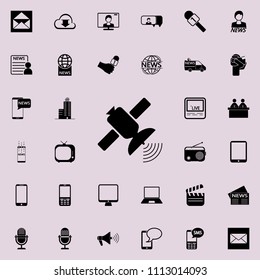 satellite icon. Detailed set of minimalistic icons. Premium graphic design. One of the collection icons for websites, web design, mobile app on colored background