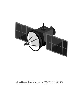 Satellite icon element rendering vector on white background