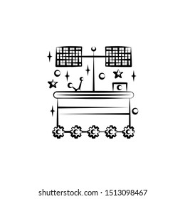 Satellite icon. Element of space hand drawn icon